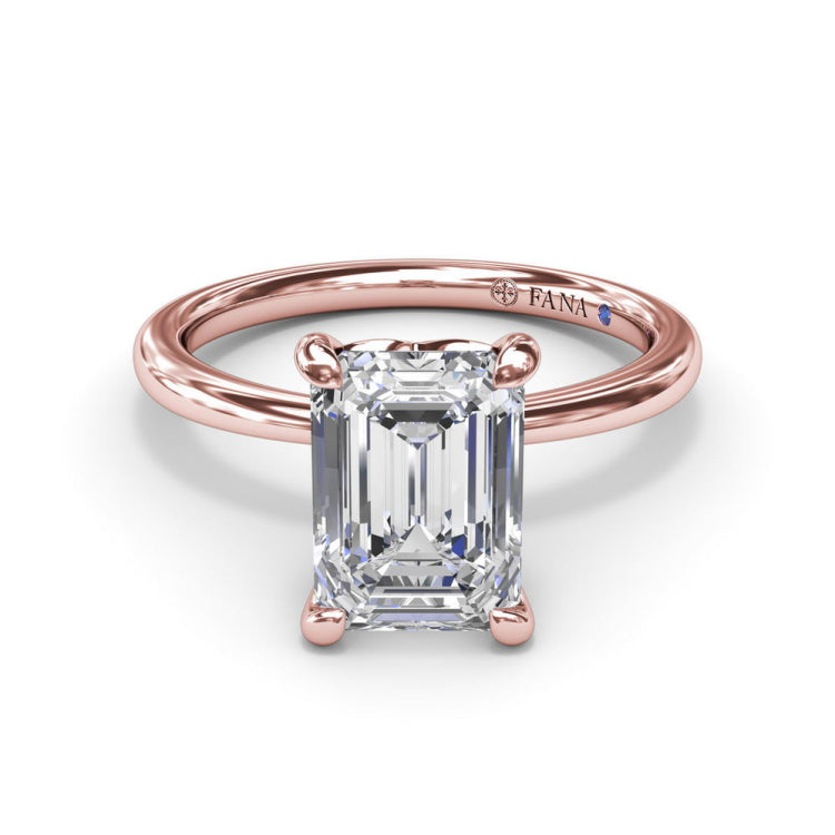 Hidden Halo Diamond Engagement Ring