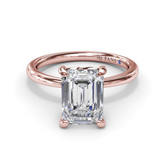 Hidden Halo Diamond Engagement Ring