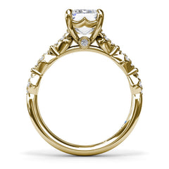 Modern Vintage Diamond Engagement Ring