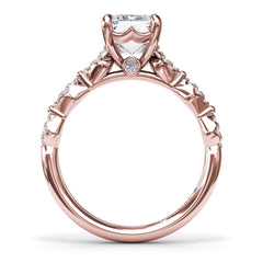 Modern Vintage Diamond Engagement Ring