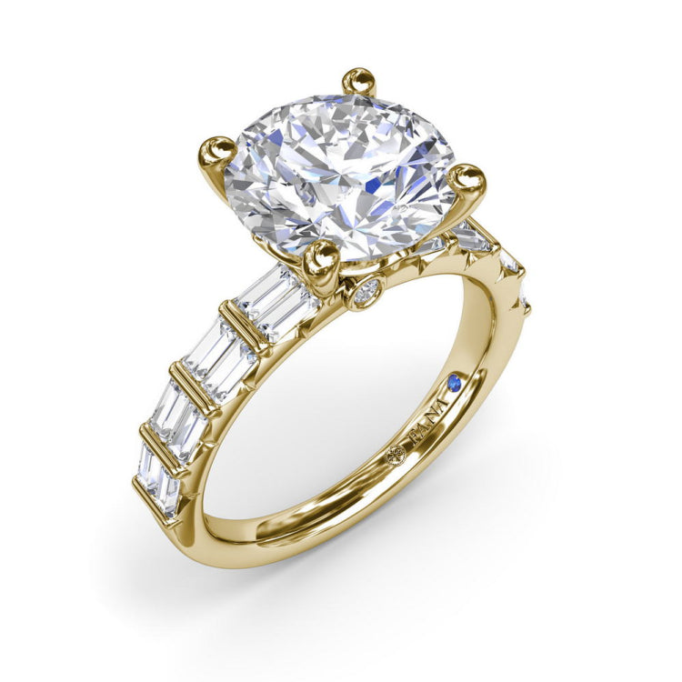 Beautiful Baguette Diamond Engagement Ring 