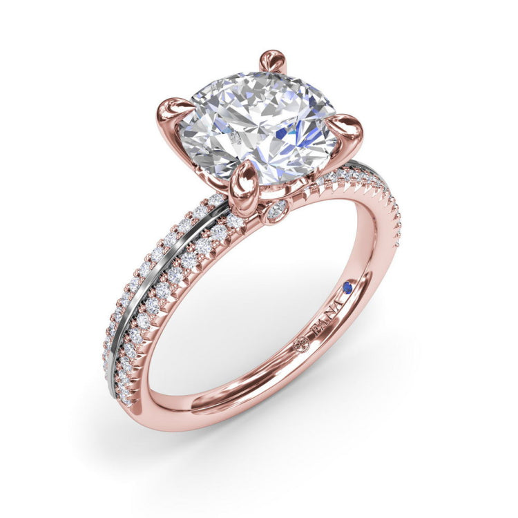 Two-Toned Diamond Engagement Ring 