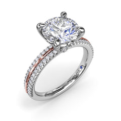 Two-Toned Diamond Engagement Ring 