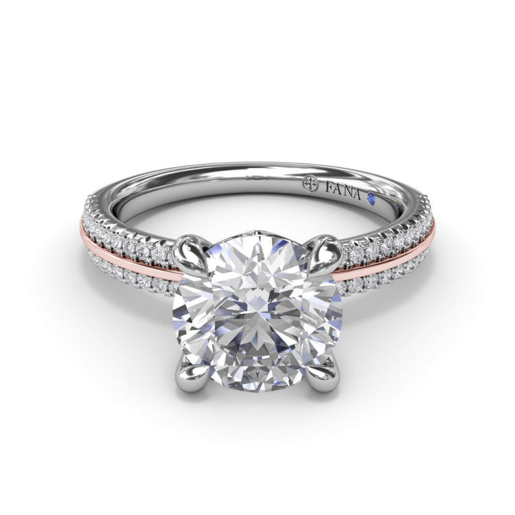 Two-Toned Diamond Engagement Ring 