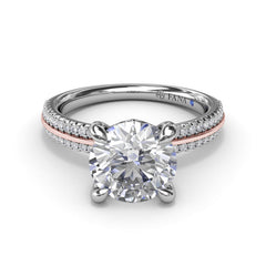 Two-Toned Diamond Engagement Ring 