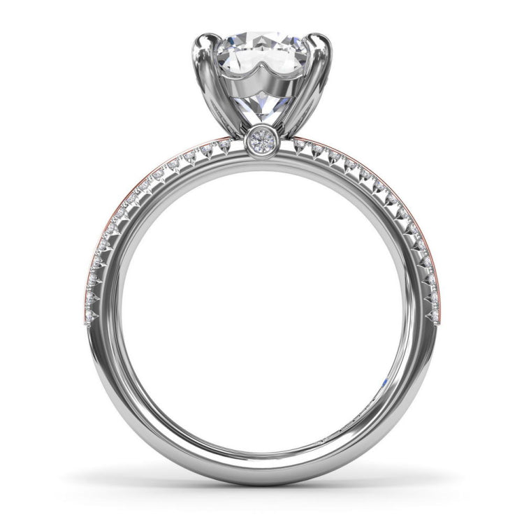 Two-Toned Diamond Engagement Ring 