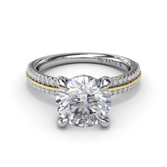 Two-Toned Diamond Engagement Ring 