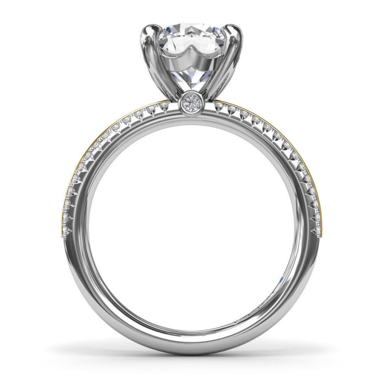 Two-Toned Diamond Engagement Ring 