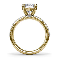 Two-Toned Diamond Engagement Ring 