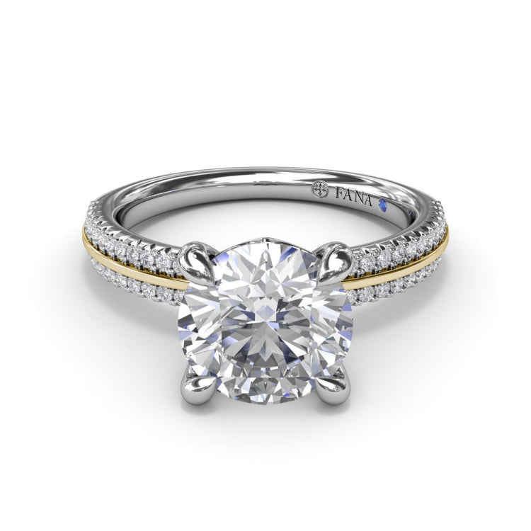 Two-Toned Diamond Engagement Ring 