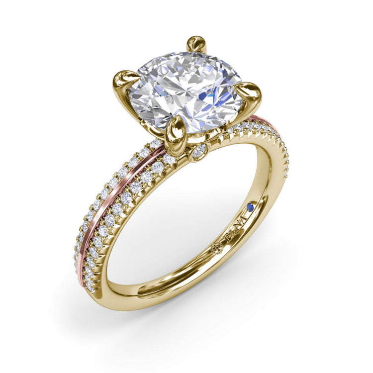 Two-Toned Diamond Engagement Ring 