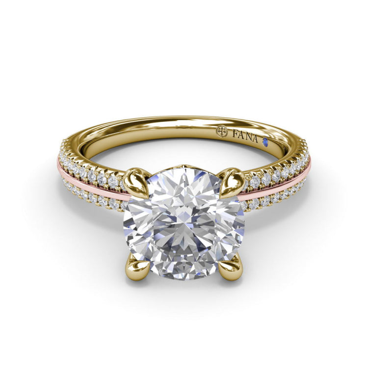 Two-Toned Diamond Engagement Ring 