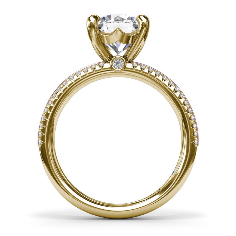 Two-Toned Diamond Engagement Ring 