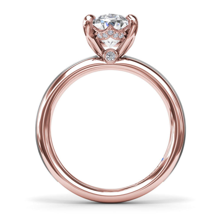 Two-Toned Diamond Engagement Ring 