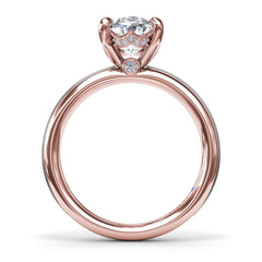 Two-Toned Diamond Engagement Ring 