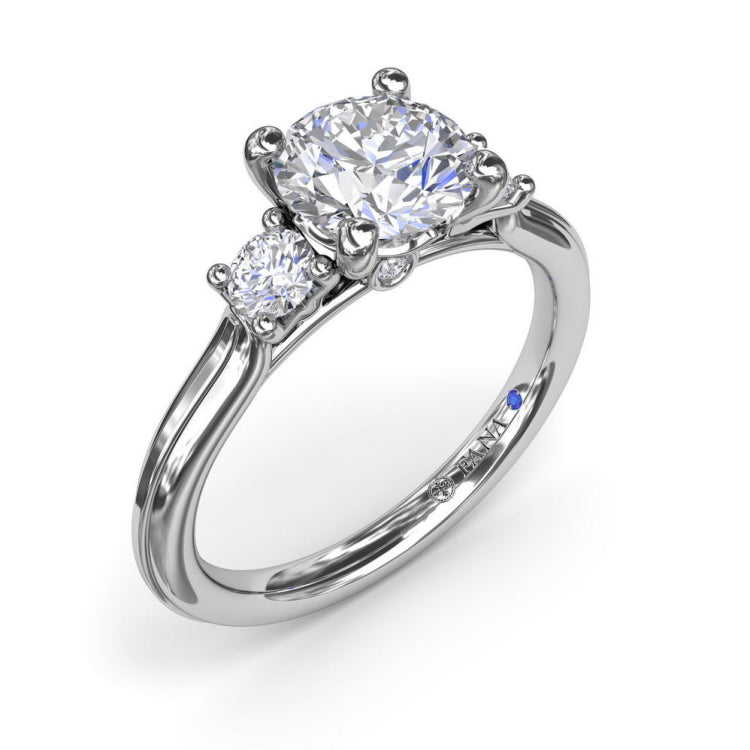 Two-Toned Round Diamond Engagement Ring 