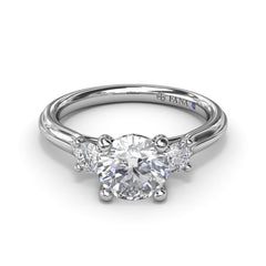 Two-Toned Round Diamond Engagement Ring 