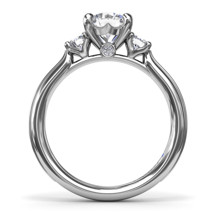Two-Toned Round Diamond Engagement Ring 