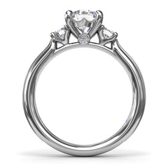 Two-Toned Round Diamond Engagement Ring 