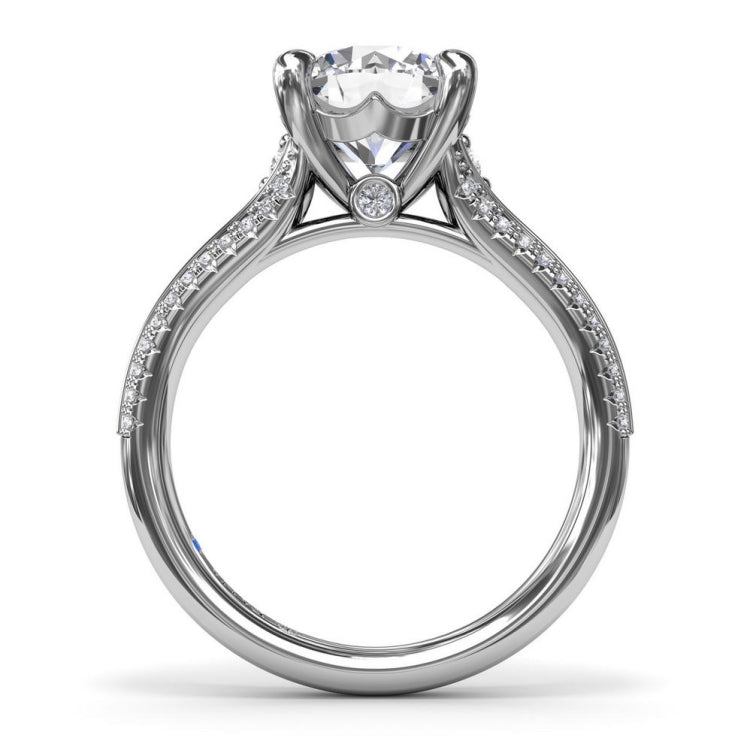 Two-Toned Split Shank Diamond Engagement Ring