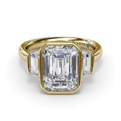 Bezel Set Diamond Engagement Ring