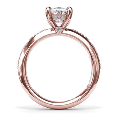 Knife-Edge Diamond Engagement Ring