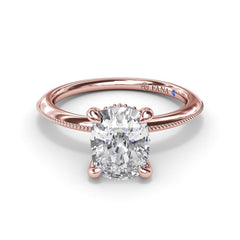 Knife-Edge Diamond Engagement Ring