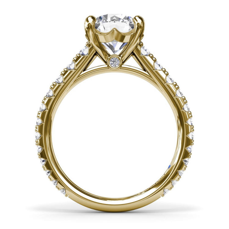 Round Diamond Engagement Ring with Graduated Shank