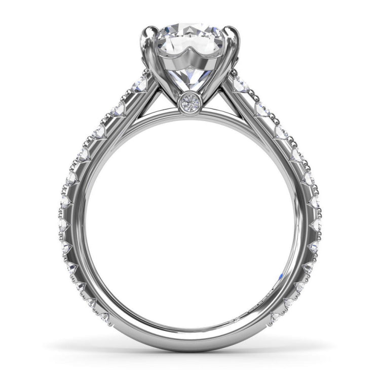 Round Diamond Engagement Ring with Graduated Shank