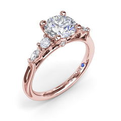 Delicate Round Diamond Engagement Ring