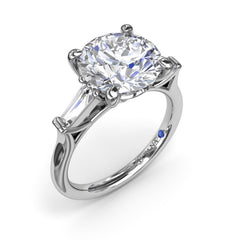 Tapered Baguette Diamond Engagement Ring
