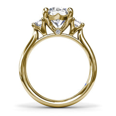 Three-Stone Round Diamond Engagement Ring