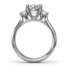 Three-Stone Oval Diamond Engagement Ring