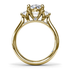 Three-Stone Oval Diamond Engagement Ring