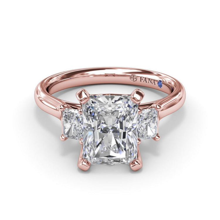 Three-Stone Radiant Engagement Ring