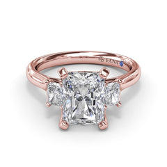 Three-Stone Radiant Engagement Ring
