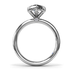 Bezel Set Marquise Diamond Engagement Ring