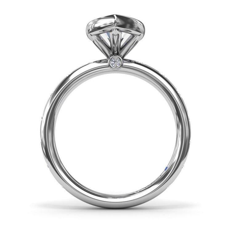 Bezel Set Marquise Diamond Engagement Ring