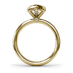 Bezel Set Marquise Diamond Engagement Ring