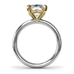 Flush Set Radiant Diamond Engagement Ring