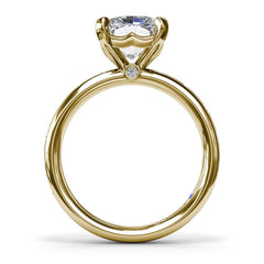 Flush Set Radiant Diamond Engagement Ring