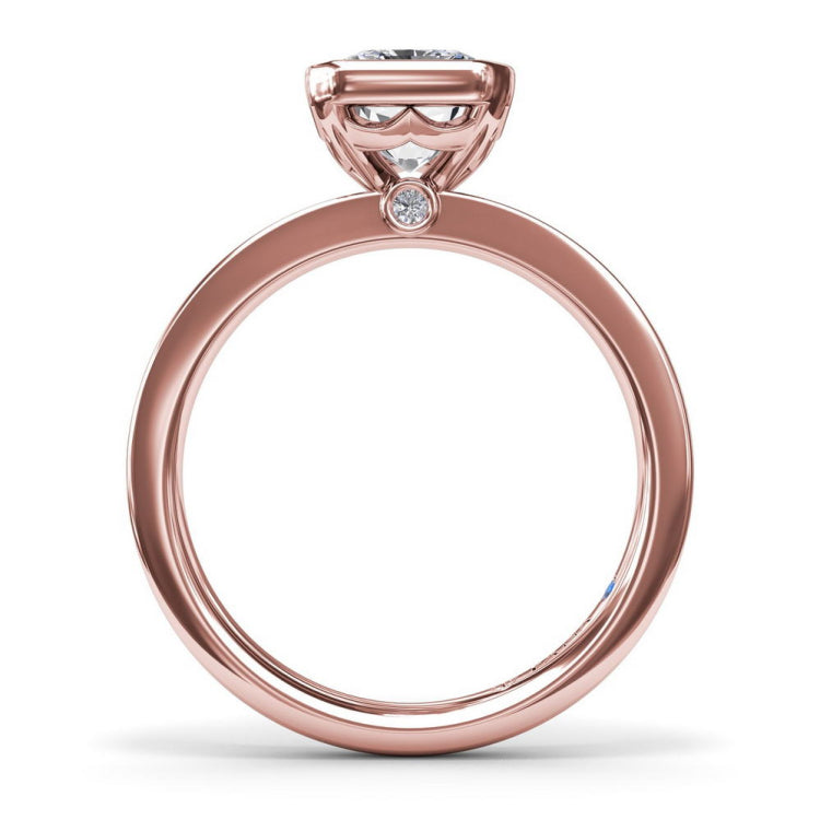 Radiant Bezel Set Engagement Ring