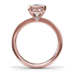 Radiant Bezel Set Engagement Ring