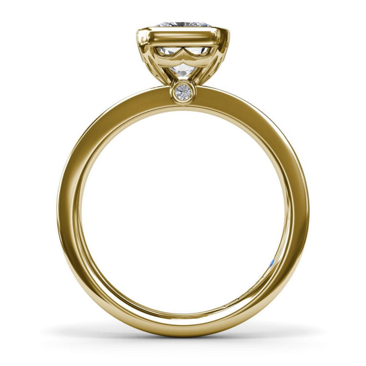 Radiant Bezel Set Engagement Ring