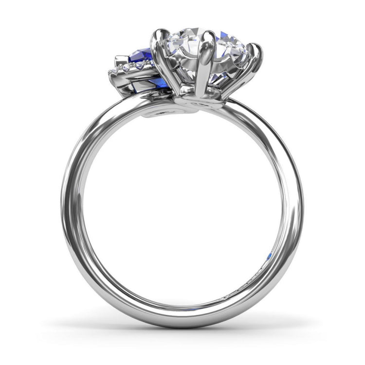 Toi et Moi Sapphire and Diamond Engagement Ring