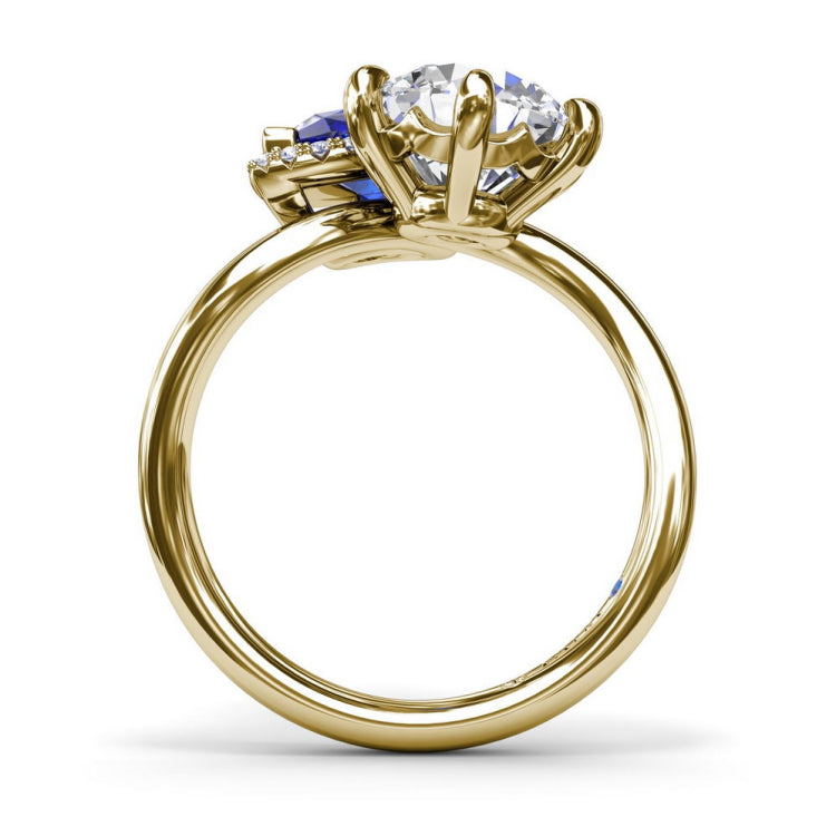 Toi et Moi Sapphire and Diamond Engagement Ring