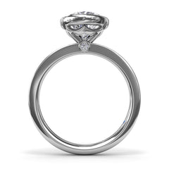 Bezel Set Pear Diamond Engagement Ring