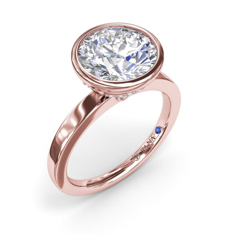 Bezel-Set Round Diamond Engagement Ring