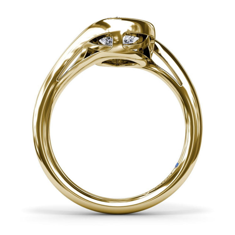 Bypass Pear Diamond Engagement Ring