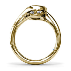 Bypass Pear Diamond Engagement Ring